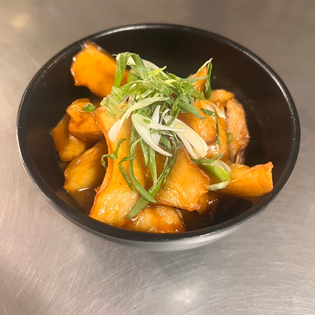 Fried King Oyster Mushrooms.