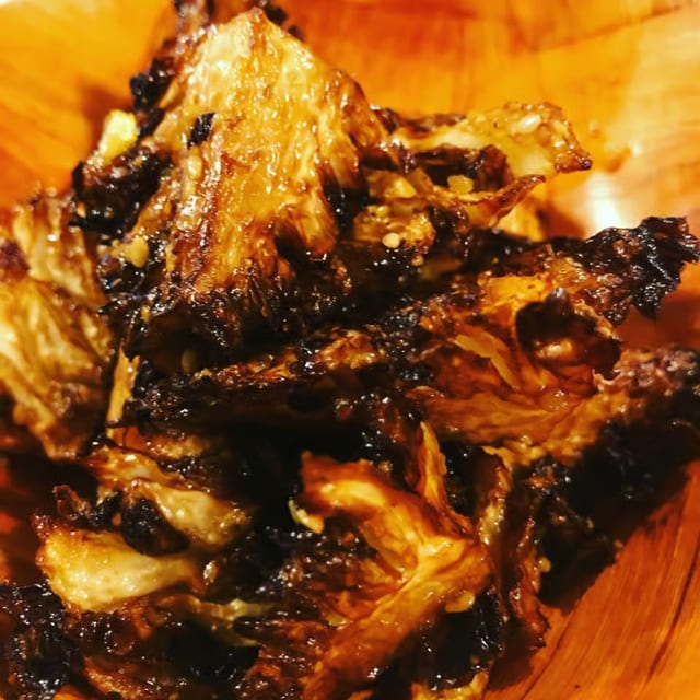 Fried Cabbage hearts.