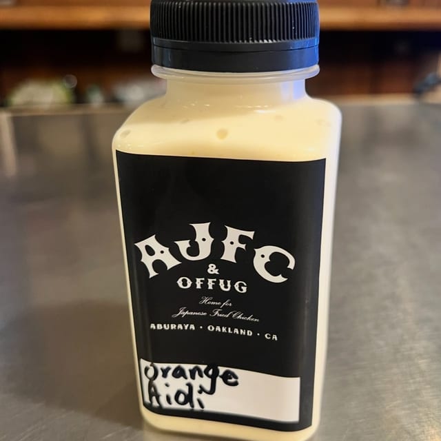 Orange Honey Aioli Bottle.