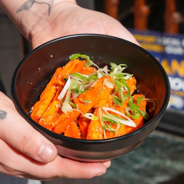 Spring Smashed carrots.